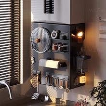 磁吸厨房燃气热水器遮挡罩管道装饰洞洞板天然气方锅炉灶置物