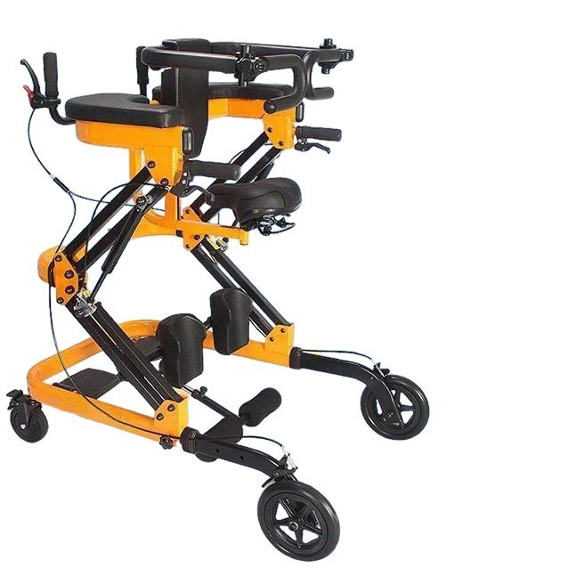 Stroke hemiplegia walker folding standing frame paraplegic lower limb training walking rehabilitation equipment auxiliary walker