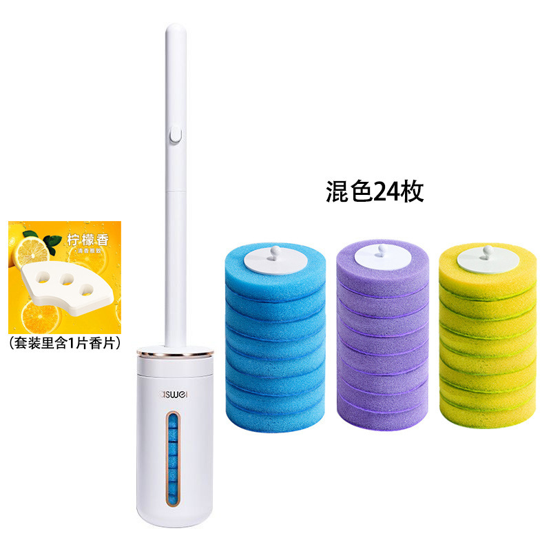 一次性马桶刷家用无死角洗厕所刷子带香薰壁挂可拋替换刷头清洁刷|undefined