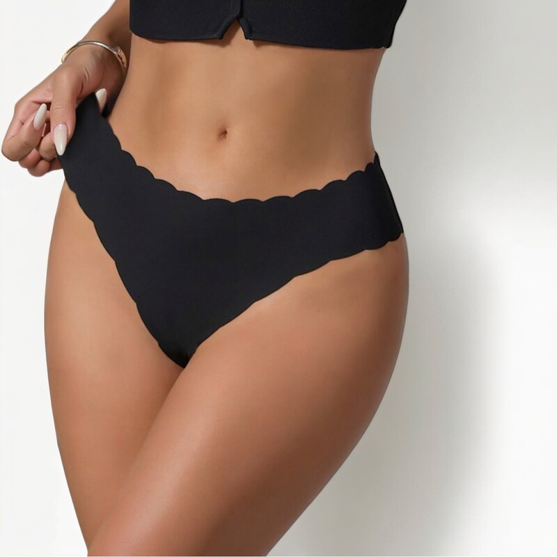 European and American Seamless Ice Silk Briefs Sexy Breathable Printed Underwear Women's Cross-Border Wave Briefs Cross-Border Factory Direct