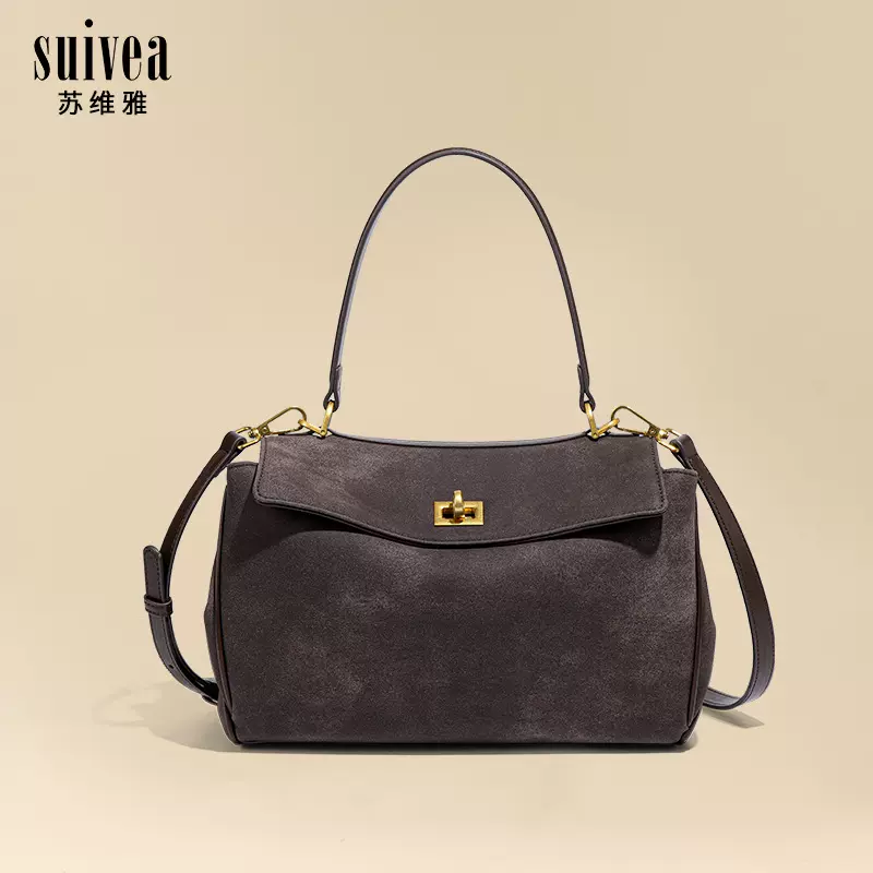 原创新款磨砂鹿皮托特包女大容量手提腋下包高级感磨砂百搭斜挎包