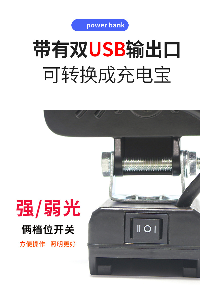 Suitable for Lithium Battery Dayi Makita Dongcheng Led Work Light Inspection Light Auto Repair Car Outdoor Strong Lighting