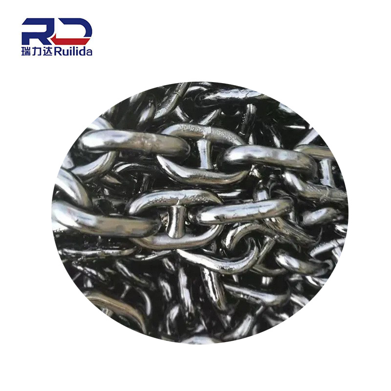 河道护栏工业有档锚链热镀锌起重无档链条码头港口船用有档锚链