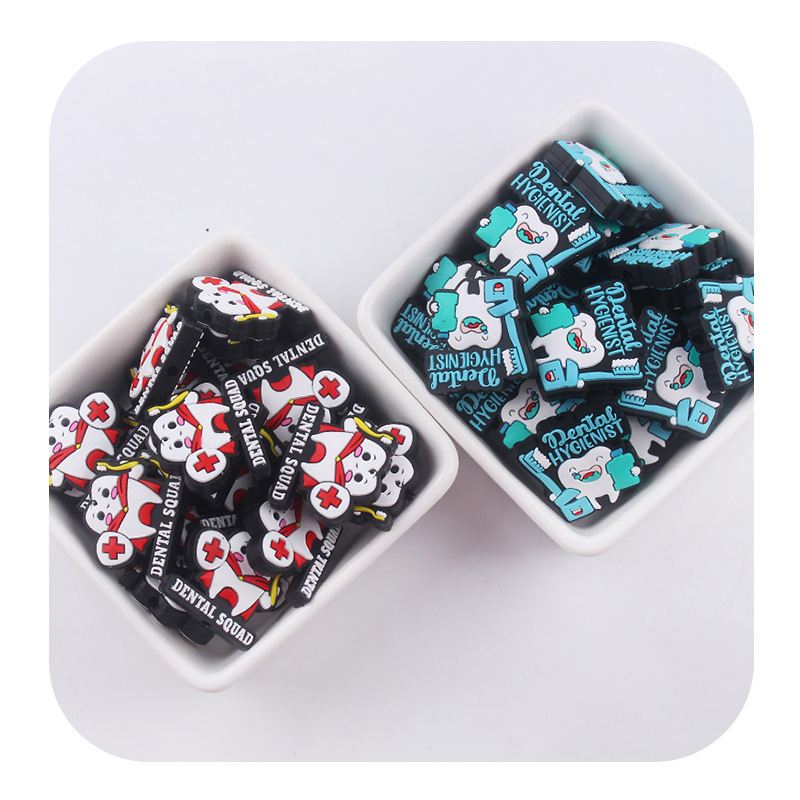 Productos creativos para bebés DIY dibujos animados dentales sauna joyas de silicona para bebés tetas cadena de dientes molares accesorios de pulsera de diente