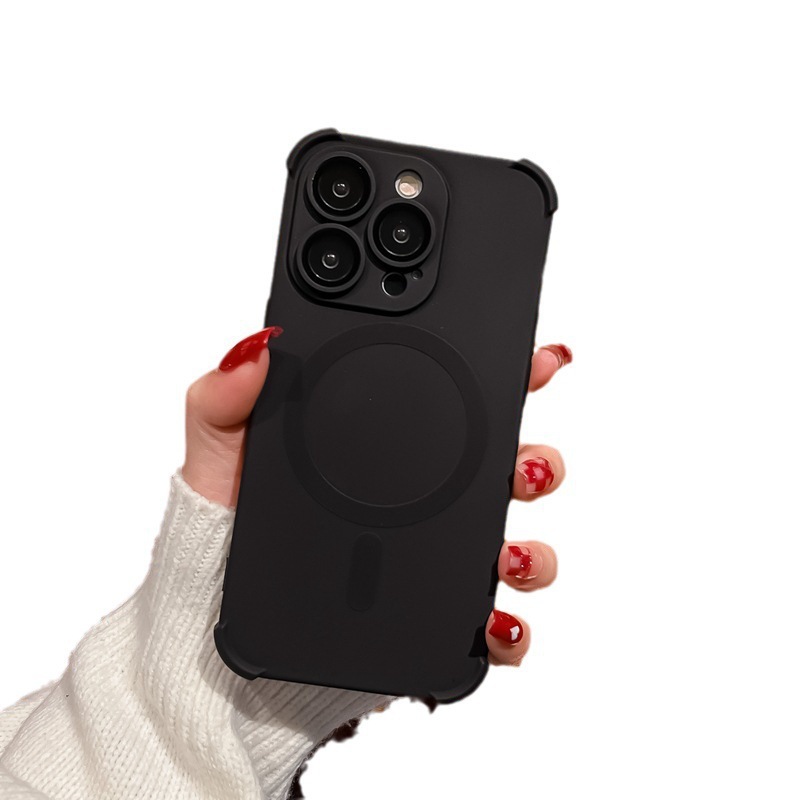 Funda para teléfono móvil iPhone 17 PRO, con airbag líquido, succión magnética en las cuatro esquinas, película protectora para la lente de Apple 14, funda protectora de cobertura total