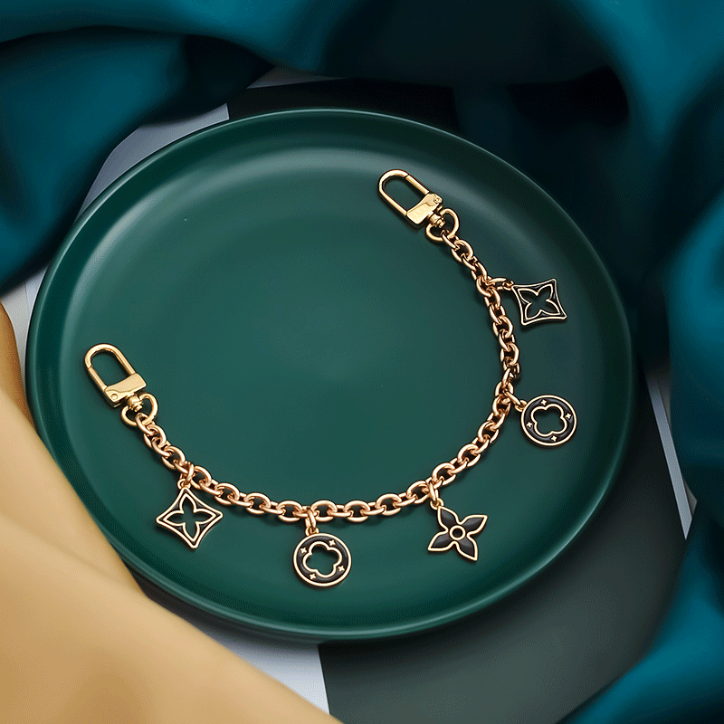 微奇 包包挂饰链挂件装饰链条配件包饰金属包链子老花黑白色跨境