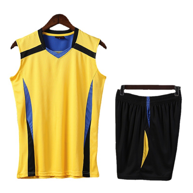 New sleeveless volleyball jersey printed suit men's and women's breathable volleyball jersey training team clothing group purchase printing