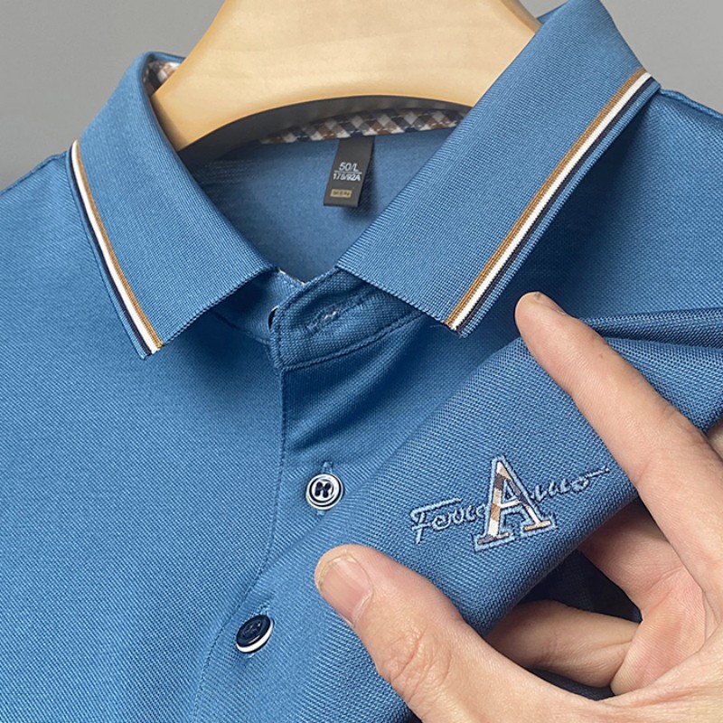 (Soporte de entrega de una sola pieza) verano nuevos hombres de manga corta de solapa más tamaño camisa de polo fábrica al por mayor camisa de comercio exterior