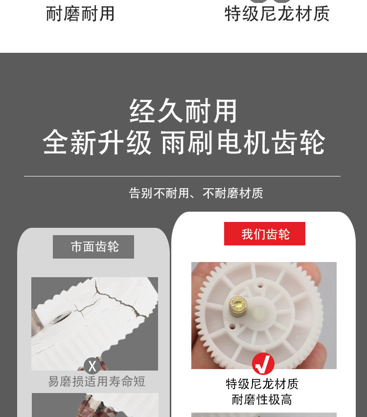 Electric Vehicle Plastic Gear Parts, Tricycle Wiper Gear, Wiper Motor Gear, 60-Tooth Wiper Gear
