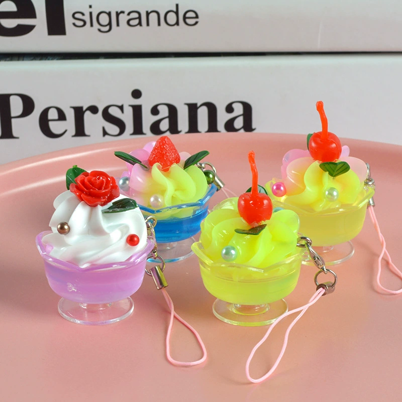 "Small realistic cream pendant, dessert food play, new collection"