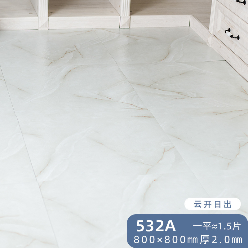 Self-adhesive PVC tile flooring sticker waterproof wear-resistant anti-slip indoor kitchen cement floor sticker