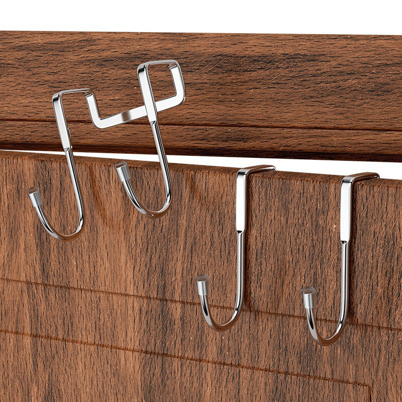 Iron Door Hooks, Nail-Free, Traceless Door Hangers, Door-Back Clothes Hooks, Towel Racks, Coat Racks