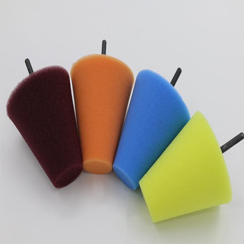 跨境汽车轮毂锥形海绵球轮胎轮毂抛光海绵轮钢圈抛光盘