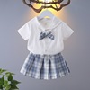 Dress, skirt, summer clothing, summer children's uniform, set, children's clothing, 2023 collection, western style