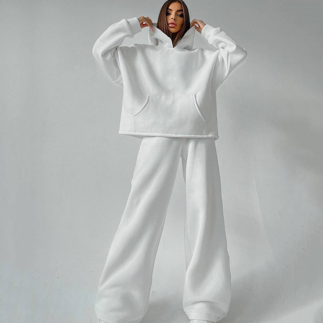 2024 Bestseller European And American Foreign Trade Women's Clothing Autumn/Winter New Hooded Pocket_ecoleips.com