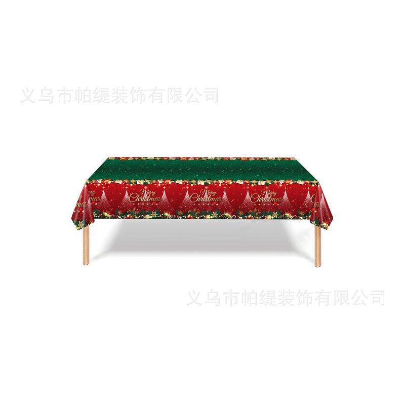 新しい赤と緑のクリスマスデコレーションギフトパーティーデコレーション使い捨て紙皿ペーパータオルテーブルクロス食器セット用品|undefined