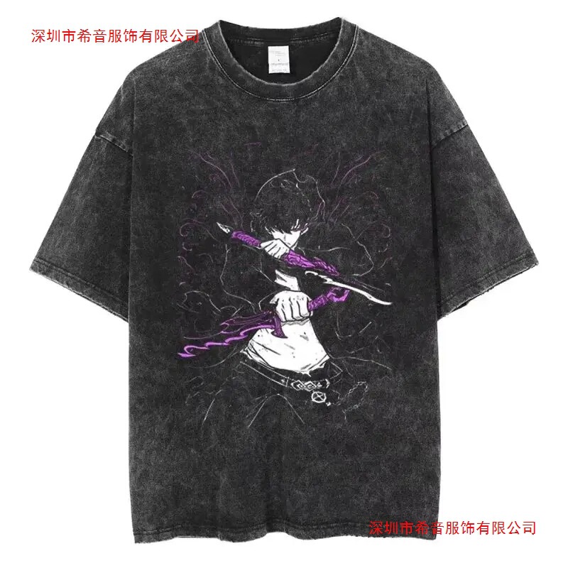 【Cross-Border Washable Style】Popular Anime Solo Print T-Shirt Featuring Heisei Zentyu, Unisex T-Shirt, Plus-Size T-Shirt Original 【Cross-Border Washable Style】Popular Anime Solo Print T-Shirt Featuring Heisei Zentyu, Unisex T-Shirt, Plus-Size T-Shirt Original