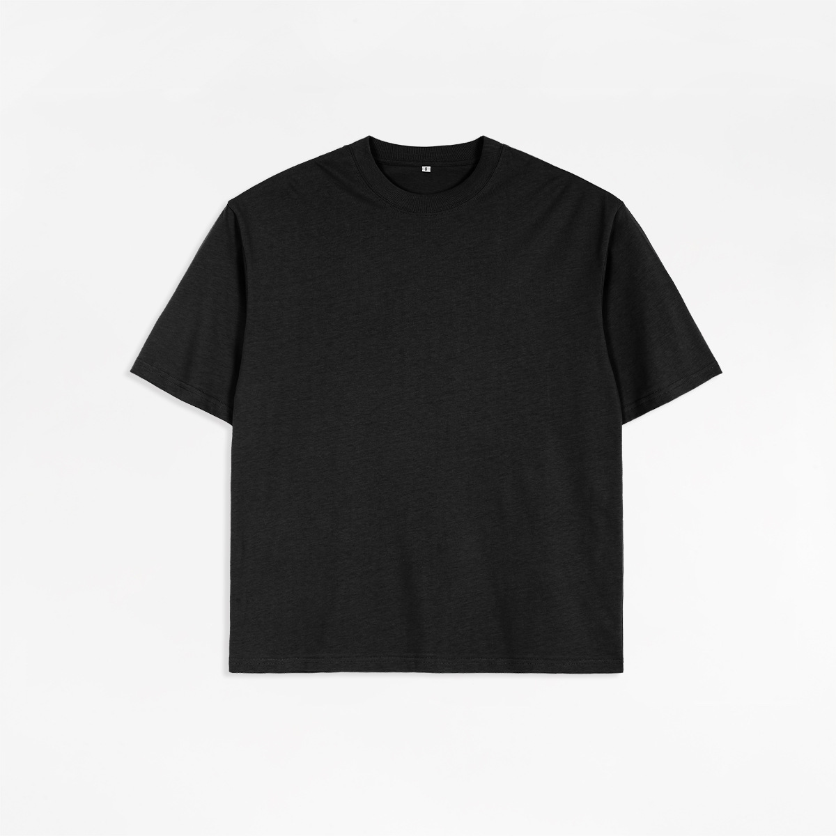 ETAI Hombre| Boxy de alta calidad de manga corta pesada camiseta masculina de algodón suelta marca de moda pequeño cuello sólido de manga corta image 7