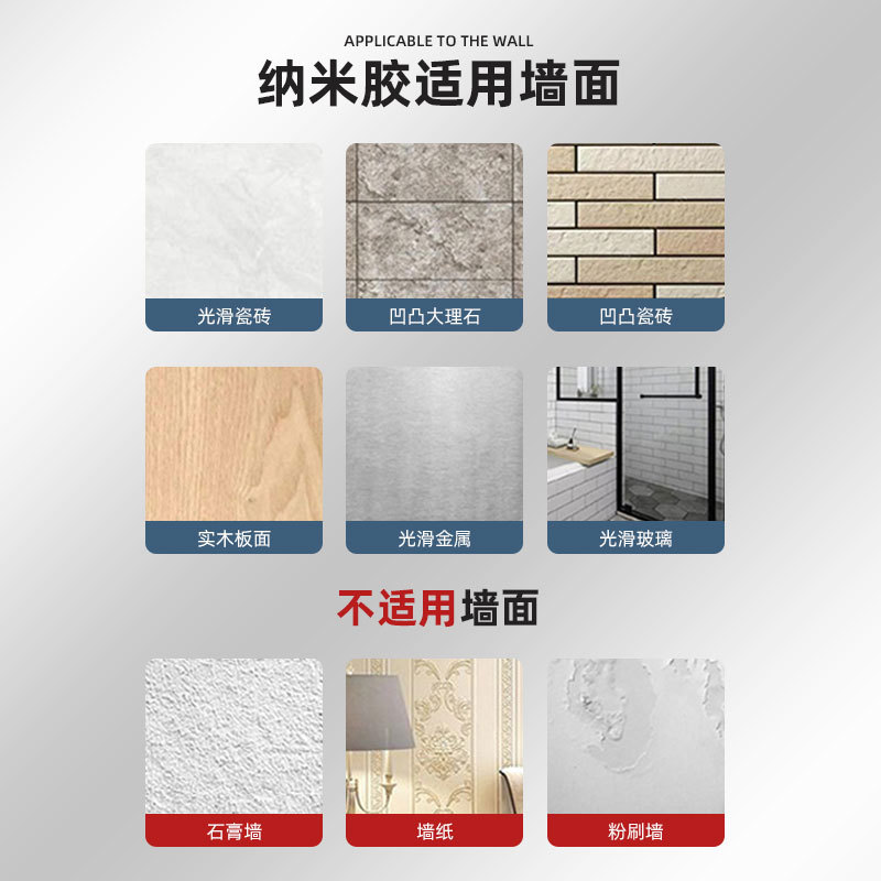 Resistente al agua sin marcas de 1 cm de ancho nano cinta adhesiva adhesivo transparente de doble cara de alta viscosidad nano cinta acrílica