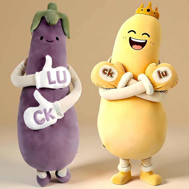 Mango King Sleep Aid Patting Doll, Eggplant Sleeping Pillow, Adult and Pregnant Women Comfort Doll, Long Detachable Pillow
