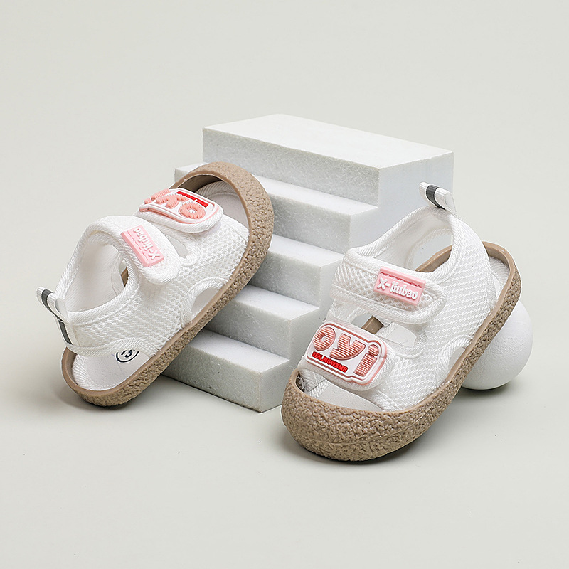 Zapatos para niños pequeños, zapatos para bebés para bebés, sandalias Baotou, suela suave para niños de verano, zapatos antideslizantes para bebés de 1 a 3 años