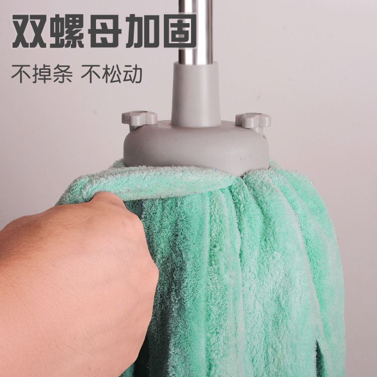 吸水性昔ながらのモップ、伝統的な丸頭タオルモップ、普通の工場の財産、太い大きな頭、耐久性のある家庭用、痕跡なし|undefined