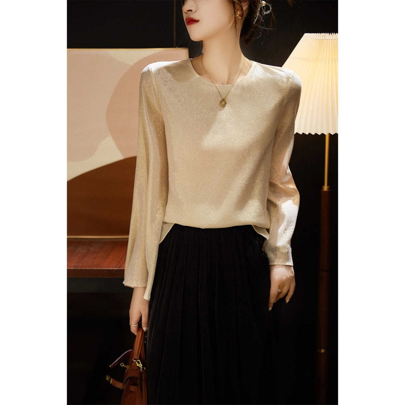 Spring elegant fashionable shiny shirt