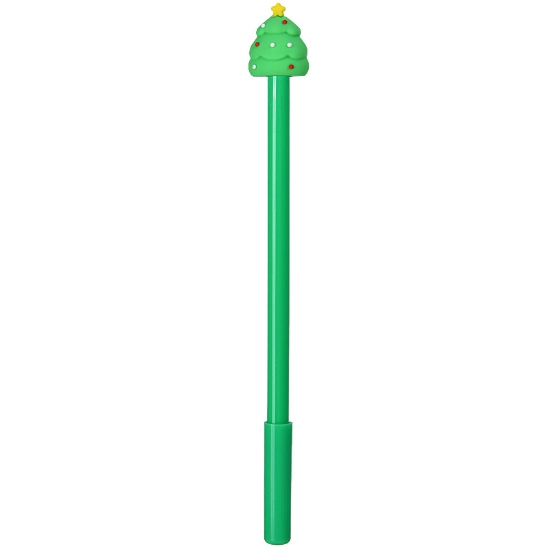 Navidad transfronteriza dibujos animados bolígrafo neutro adorable Papá Noel bolígrafo negro para estudiantes primarios papelería premios al por mayor