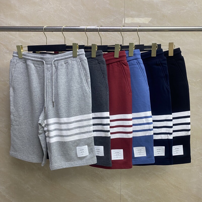 Tb Factory Direct Sale Summer New Classic Four-Stripe Color-Woven Shorts Unisex Terry Sports Casual Versatile Pants Tb Factory Direct Sale Summer New Classic Four-Stripe Color-Woven Shorts Unisex Terry Sports Casual Versatile Pants