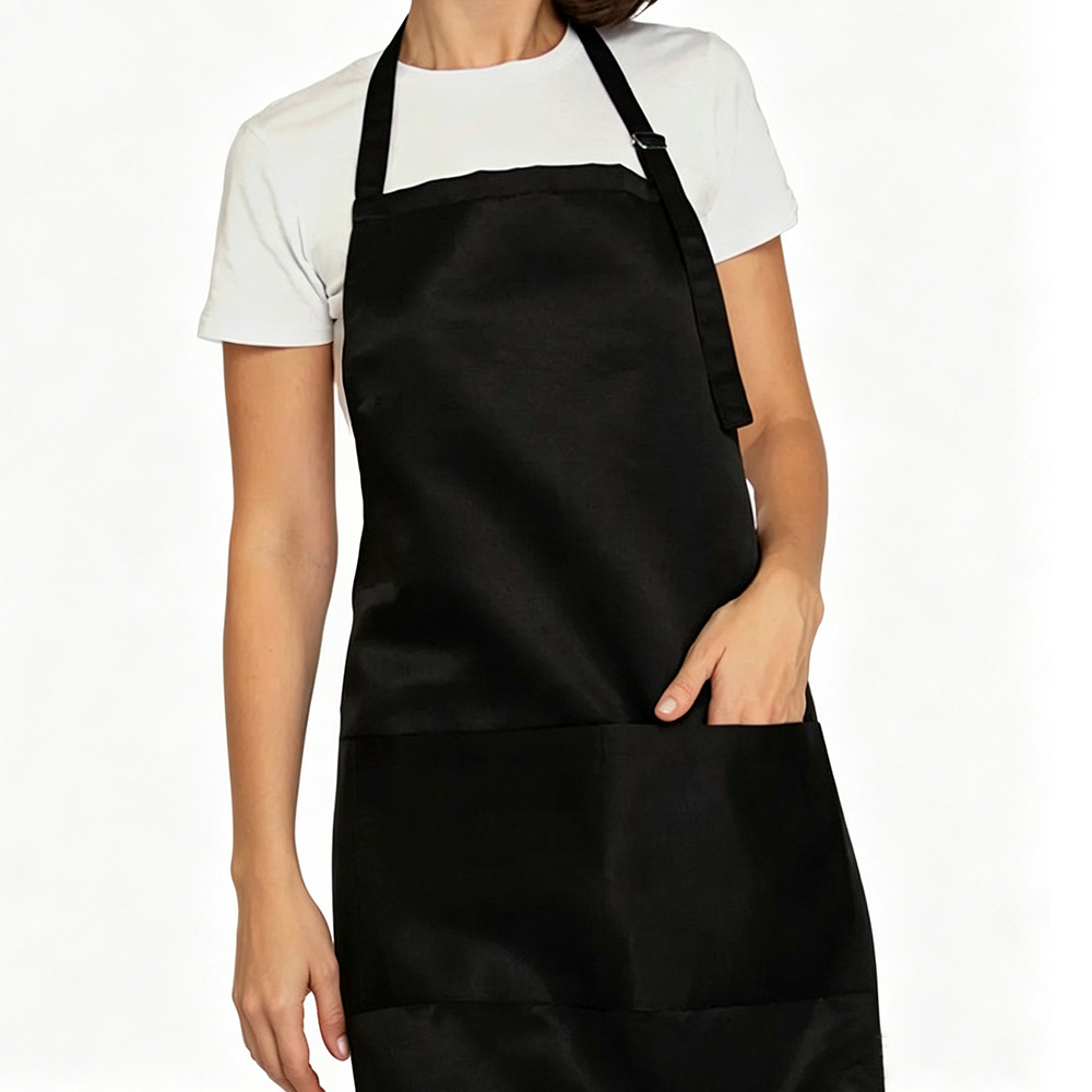 Delantal con Cuello Halter de Poliéster Antimanchas para Panadería y Cocina