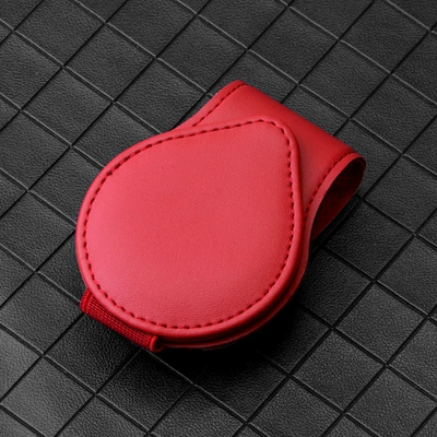Car Glasses Clip/Bill Clip, Glasses Holder and Bill - red
