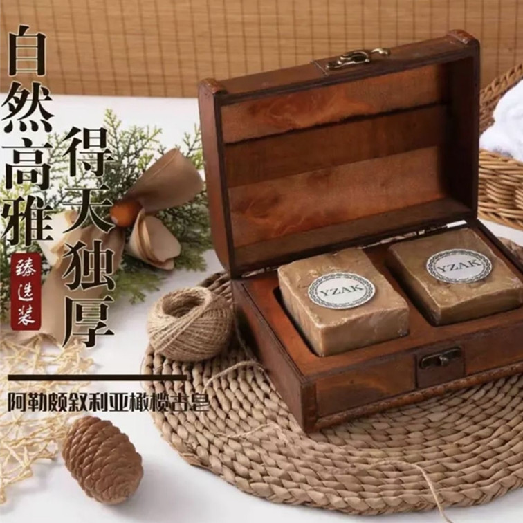 叙利亚原装进口30年木盒装正品手工古皂控油月桂40%洗脸香皂沐浴|undefined