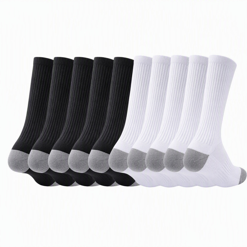 Cross-border Amazon WISH gray heel sweat-wicking terry bottom running socks bagged medium-tube towel bottom sports men's basketball socks Cross-border Amazon WISH gray heel sweat-wicking terry bottom running socks bagged medium-tube towel bottom sports men's basketball socks