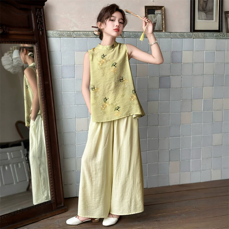 Summer set, summer clothing, Chinese style, western style, for teenagers