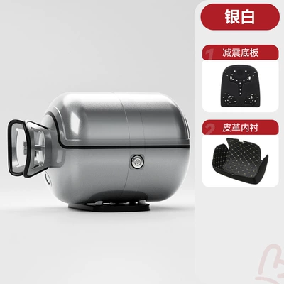 Waterproof Electric Vehicle Trunk, Motorcycle trunk - silver-white-factory-straight-hair-buy-expensive-and-get-refund