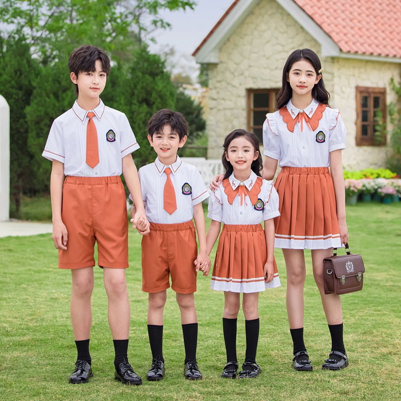 Preschool graduation photo clothing for senior kindergarten summer June 1st Children's Day performance choir uniform brother and sister set for primary school students