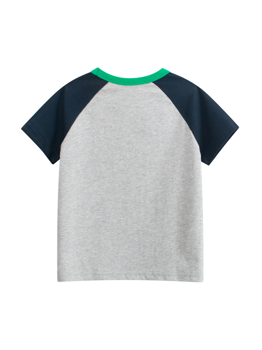 27kids Ropa infantil estilo coreano, camiseta de manga corta con letras para niños, moda verano 2026, ropa de bebé al por mayor