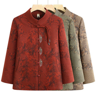 Spring and Autumn Coat for Elderly Women's Mother Spring 2025 New Grandma's Spring Collar Outerwear for Old Lady