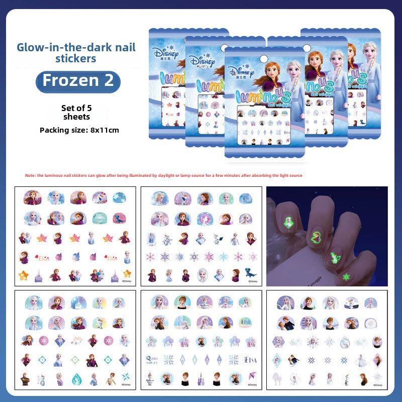 Disney, cartoon nail stickers for princess for nails, children's cute sticker, “Frozen”