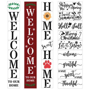 New Pet Hand-Painted Wall Painting Welcome Letter Template Set DIY Plastic Cut Out Welcome Painting Template
