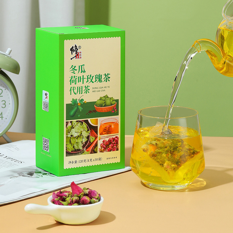 修正荷叶茶冬瓜荷叶茶叶纯干玫瑰花袋泡花草茶组合决明子茶120g