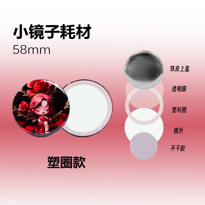 Nueva máquina de insignias de metal de 58mm estadounidense, consumibles de hojalata redonda giratoria, insignia de barra, máquina casera de bricolaje