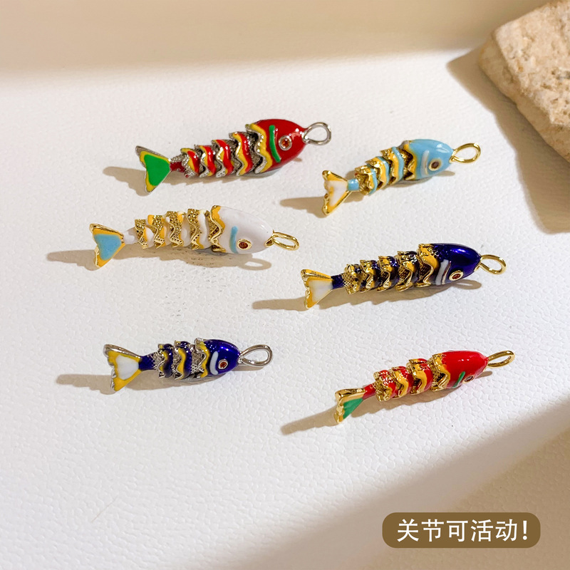 ペンダントヨーロッパとアメリカの夏のオーシャンシリーズカラフルな魚のネックレスペンダントパーソナライズされたファッションハイエンド金魚ジュエリーアクセサリー|undefined