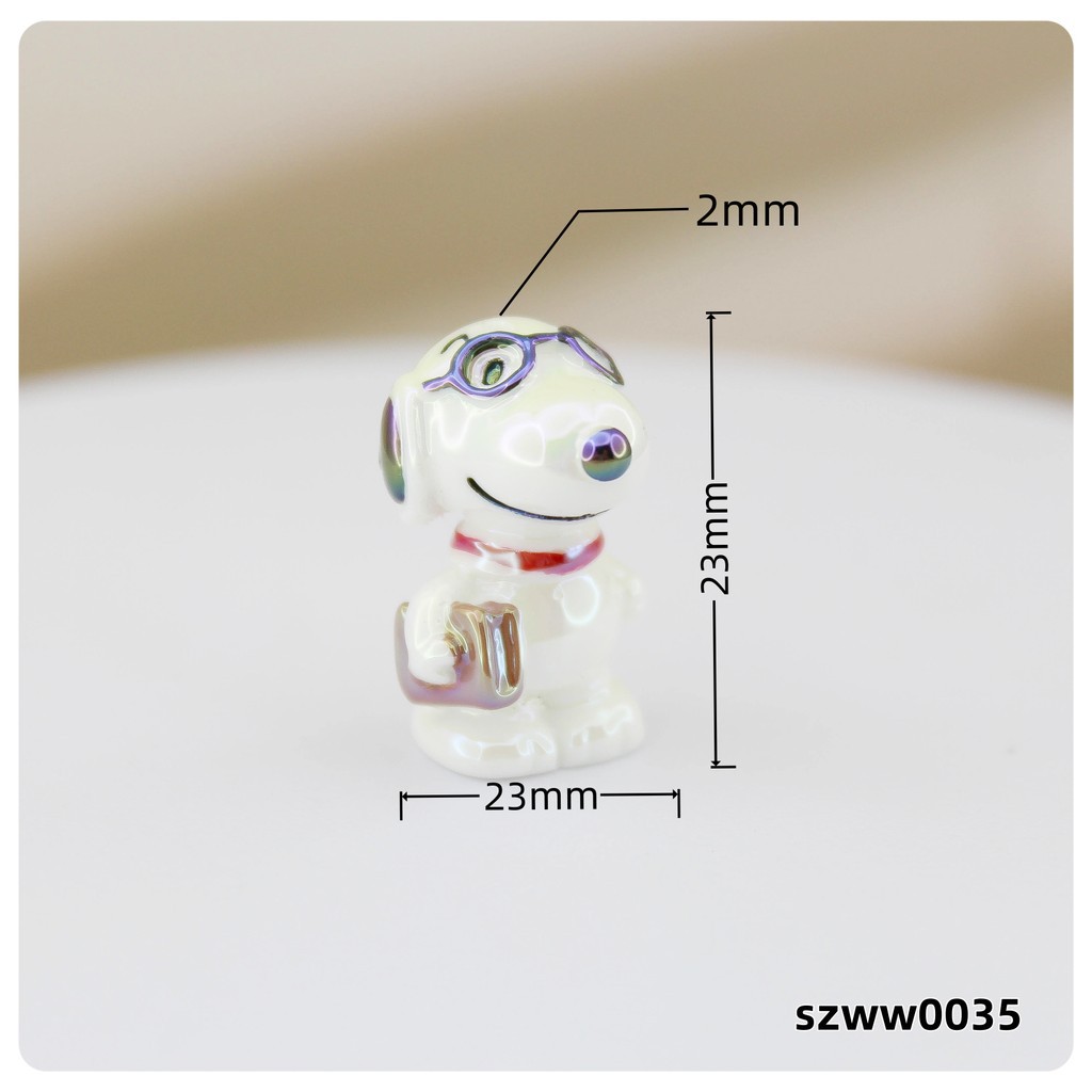 Agujero vertical chapeado UV sombrero de color gafas perros DIY manuales cuentas bolígrafo cuentas sueltas accesorios accesorios llaveros