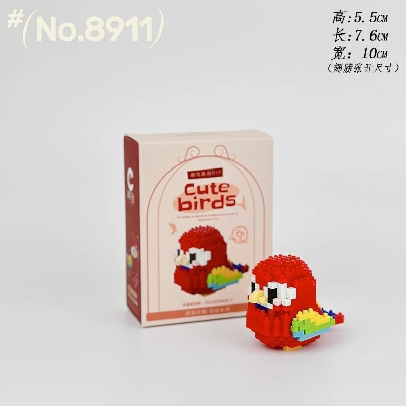 Compatible con Lego muñeca de dibujos animados micro partículas frambuesa oso montado bloques construcción juguetes educativos puesto ciego caja regalo al por mayor