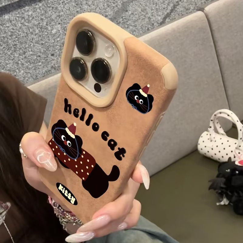 Nuevo cachorro para iPhone 16 funda para teléfono móvil niña Apple 15promax/14 anti-caída 13pro12 piel de oveja