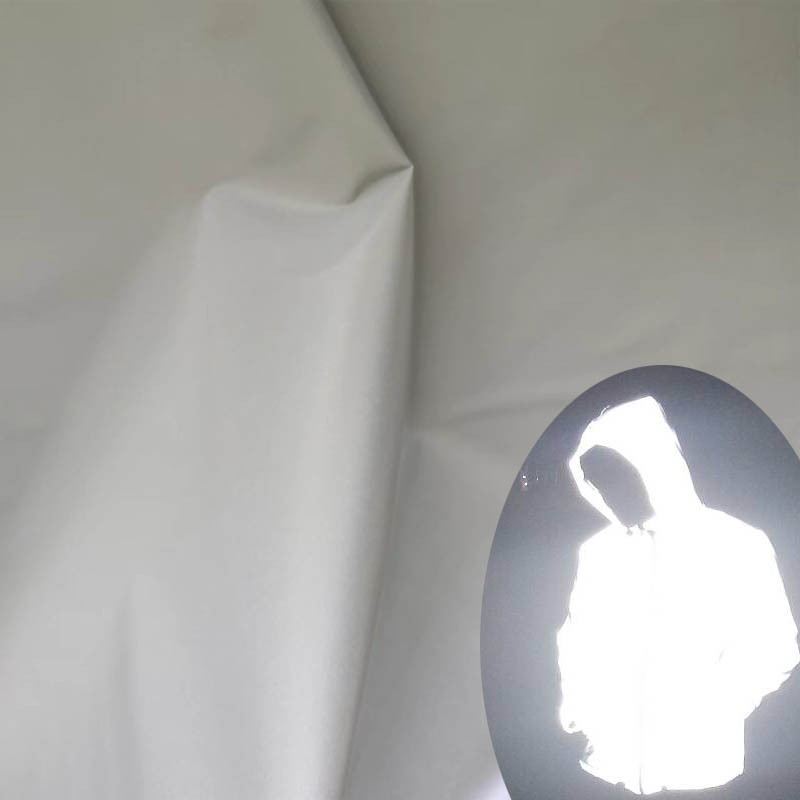 高亮服装防水反光化纤布背包银灰涤纶反光面料环卫服警示反光辅料