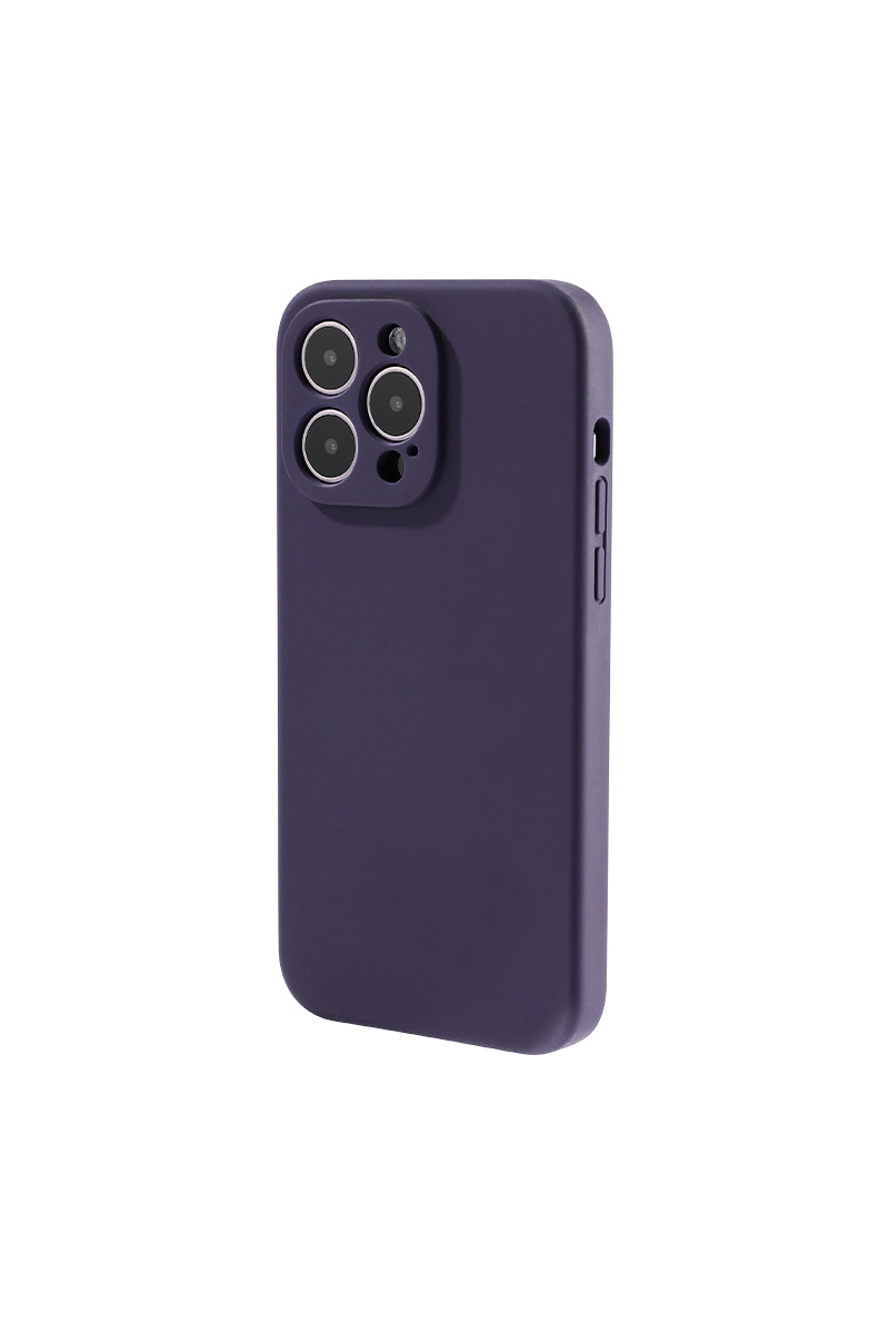 Funda de silicona líquida para Apple 14PRO, anticaídas, protección completa de la lente, funda de silicona IP14PM con orificios precisos