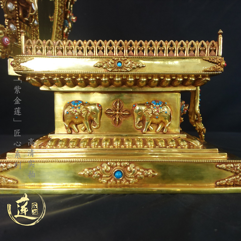 紫金蓮蔵伝密宗ネパールチベット工芸金大鵬鳥金剛座純銅手芸|undefined