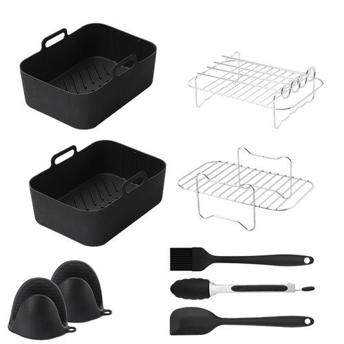 NinjaAF400 AF500 Air fryer accessories set Silicone liner Grill Steaming rack Silicone baking plate Baking basin